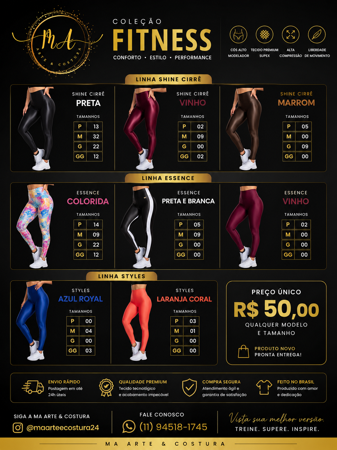 Folder Coleção Fitness MA Arte e Costura